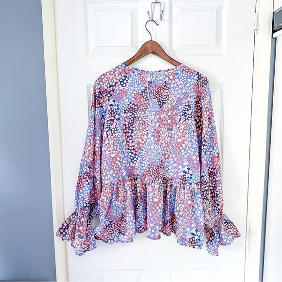 Simply Be Long Sleeve Peplum Blouse - Picture 4 of 4